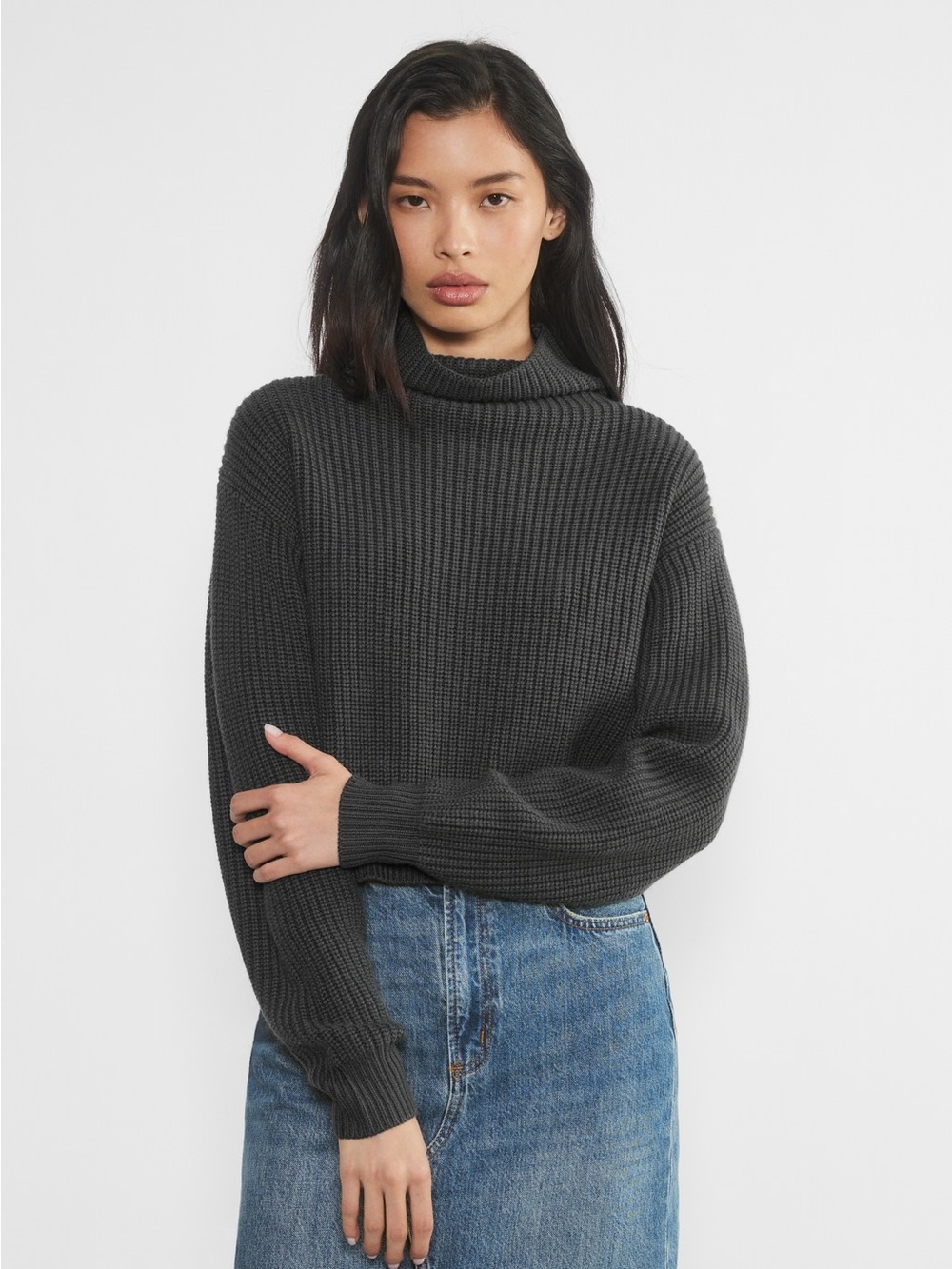 Wilfred Montpellier Merino Wool Waist Turtleneck